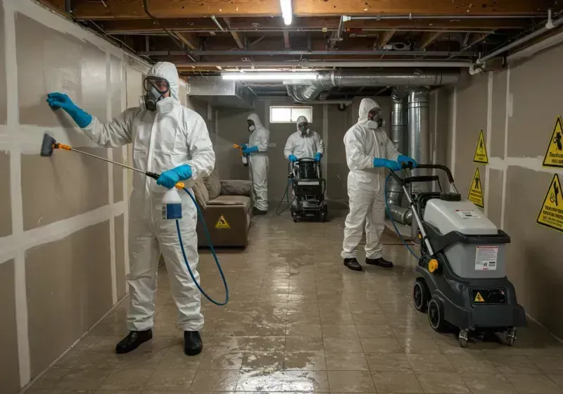 Basement Moisture Removal and Structural Drying process in Winlock, WA